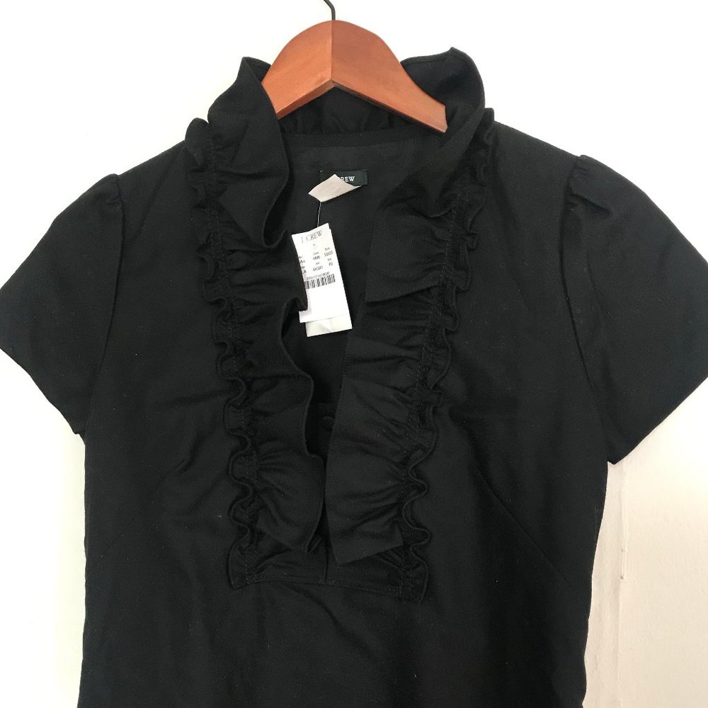 NWT Wool J Crew Ruffle Dress